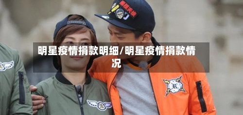 明星疫情捐款明细/明星疫情捐款情况-第3张图片