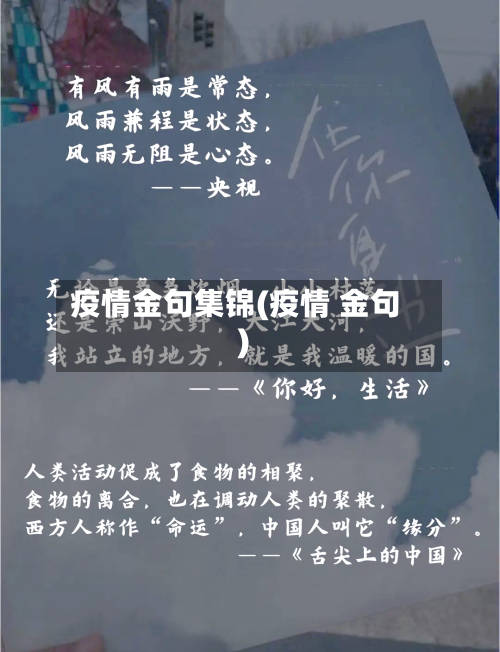 疫情金句集锦(疫情 金句)