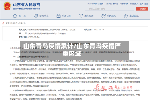山东青岛疫情累计/山东青岛疫情严重区域-第2张图片