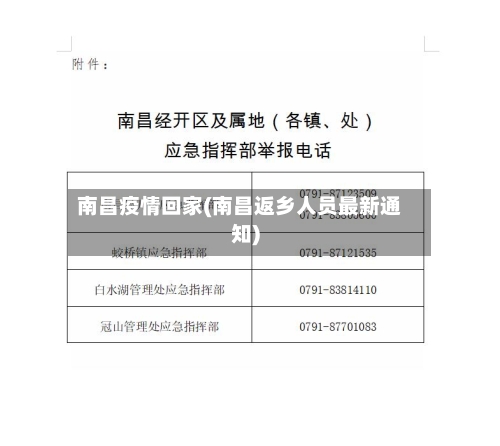 南昌疫情回家(南昌返乡人员最新通知)-第3张图片