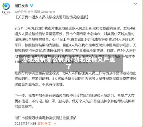 湖北疫情怎么情况/湖北疫情又严重了-第2张图片