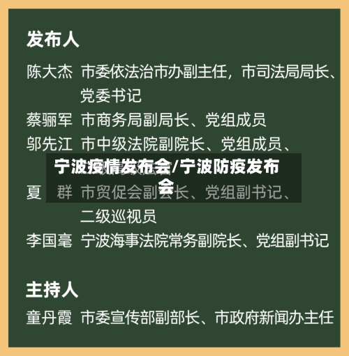 宁波疫情发布会/宁波防疫发布会-第2张图片