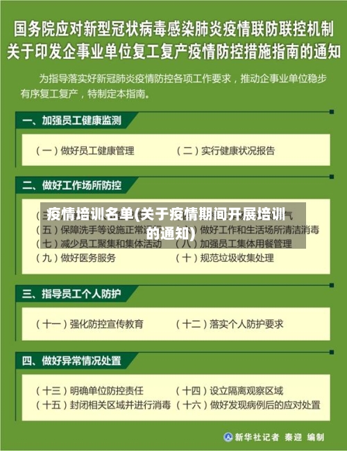疫情培训名单(关于疫情期间开展培训的通知)-第2张图片