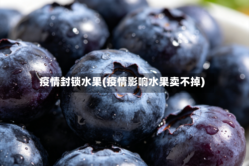 疫情封锁水果(疫情影响水果卖不掉)-第2张图片