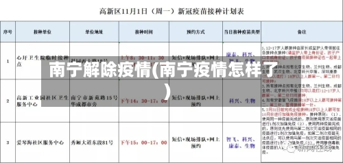 南宁解除疫情(南宁疫情怎样了)-第2张图片