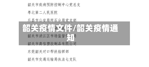 韶关疫情文件/韶关疫情通知