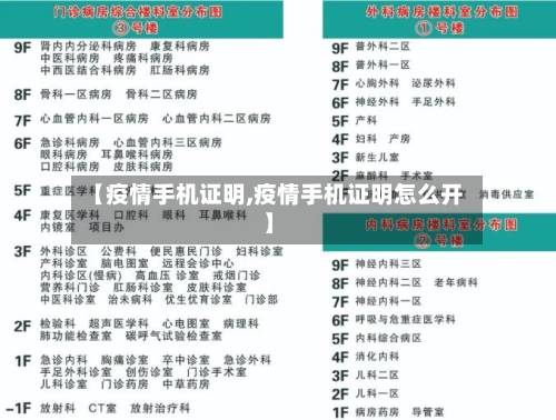 【疫情手机证明,疫情手机证明怎么开】-第2张图片
