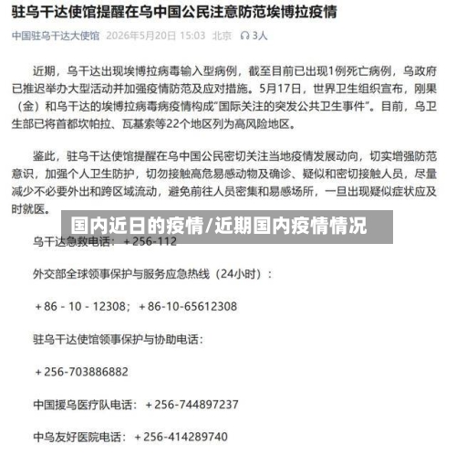 国内近日的疫情/近期国内疫情情况